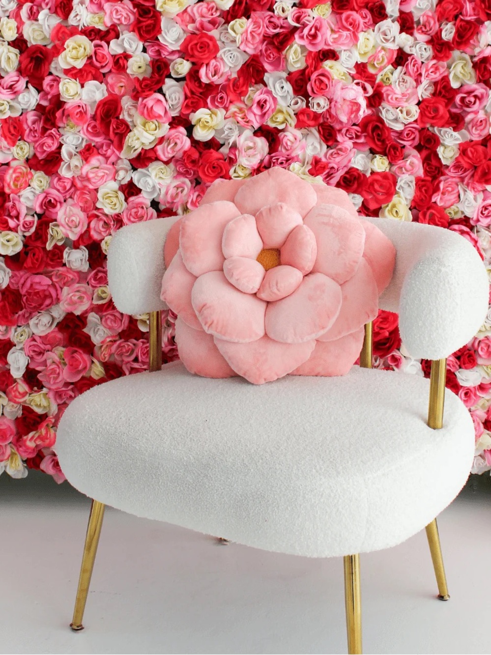 Camellia Plush Flower Pillow